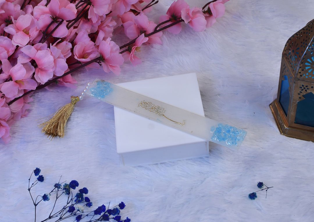 sky blue bookmark