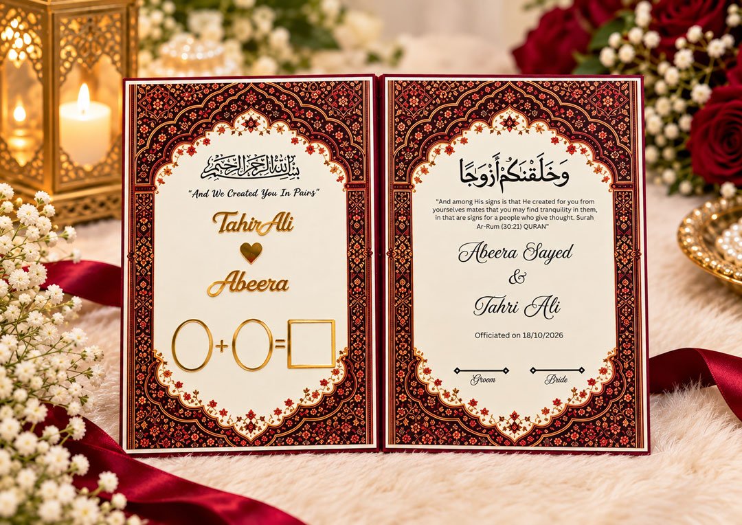 nikah nama with pen combo of 2