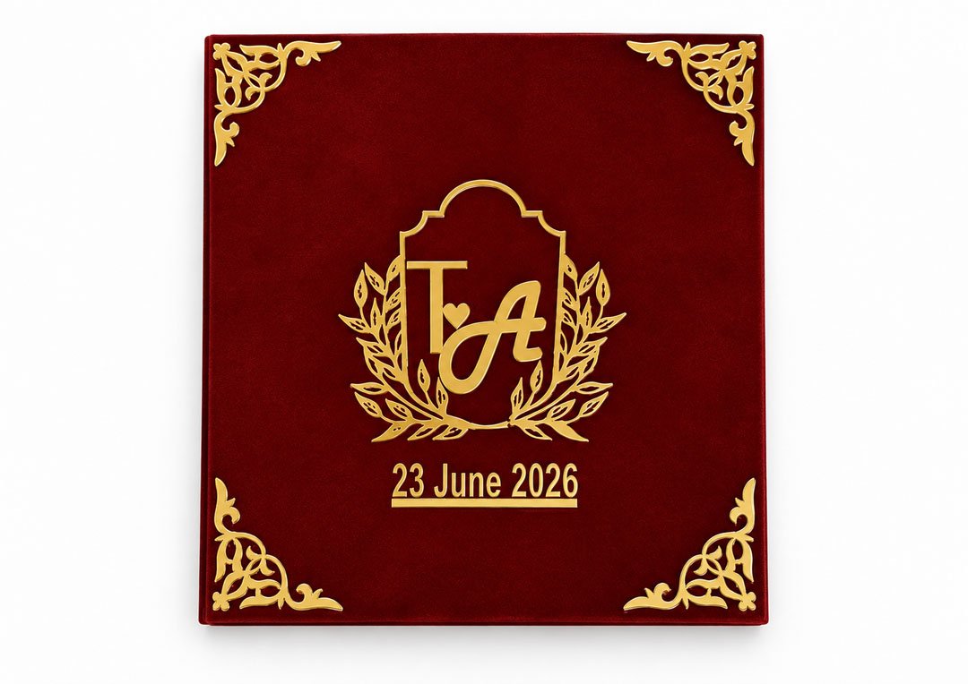 Gold and White Nikah Nama with Pen (Combo of 2)