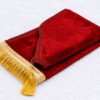 Ruby Red Islamic Kids Prayer Mat with Elegant Dome Arch Design - Image 2