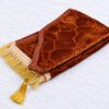 Burnt Orange Islamic Kids Prayer Mat with Traditional Dome Arch Design - Image 2