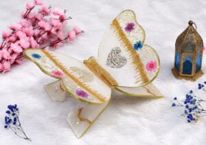 Off White Premium Resin Riyal with Colorful Flowers