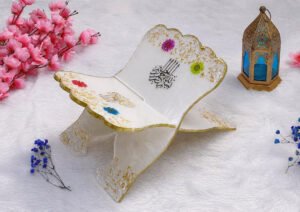 White Premium Resin Riyal with Colorful Flowers
