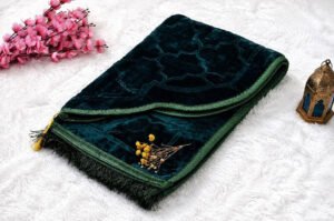 Alternative view of Dark Green Premium Velvet Janamaz