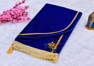Alternative view of Blue Premium Velvet Janamaz
