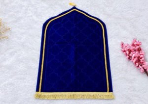 Blue Premium Velvet Janamaz
