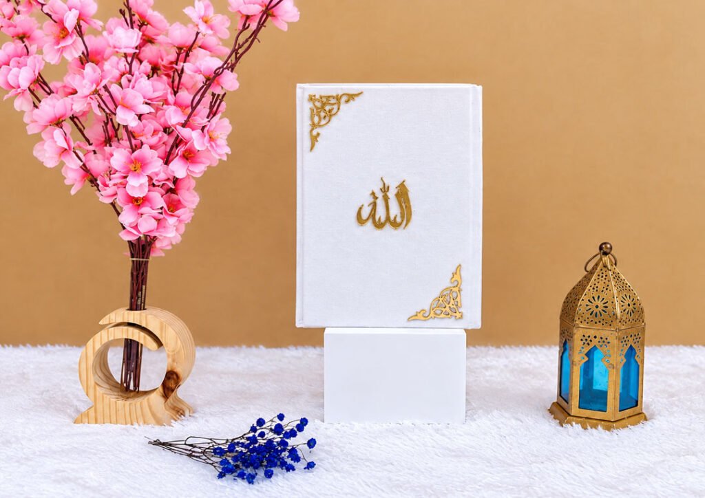 Islam Home Lavender and White Noor-e-Quran Wedding Hamper | Nureza